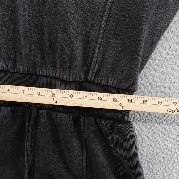 Free People Movement Black Intercept Romper Size Small VNeck Long Sleeve NEW - Picture 9 of 16